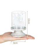 Castiçal de Natal em Vidro Retrô