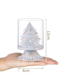 Castiçal de Natal em Vidro Retrô