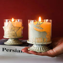 Castiçal de Natal em Vidro Retrô Produto de Natal 174 Casa Farfelle 