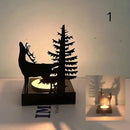 Castiçal de Vela para Natal Rena - Decoração Natalina de Mesa