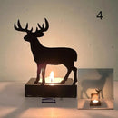 Castiçal de Vela para Natal Rena - Decoração Natalina de Mesa