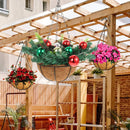 Cesta Suspensa Natalina com Luzes Led Multicoloridas Lenogue - Casa Farfelle