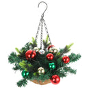 Cesta Suspensa Natalina com Luzes Led Multicoloridas Lenogue - Casa Farfelle