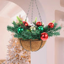 Cesta Suspensa Natalina com Luzes Led Multicoloridas Lenogue - Casa Farfelle