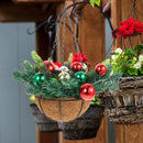 Cesta Suspensa Natalina com Luzes Led Multicoloridas Lenogue - Casa Farfelle