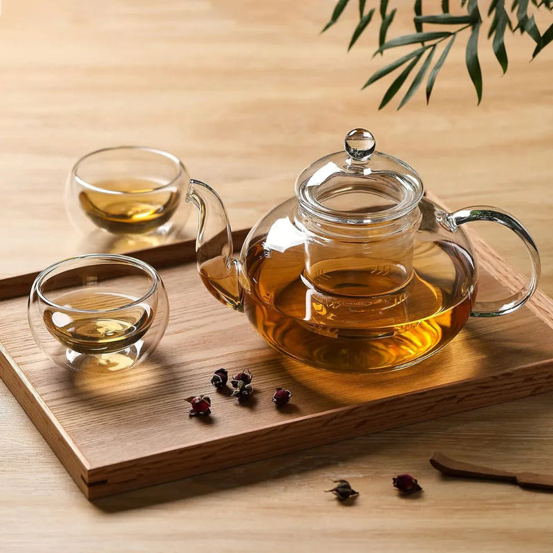 Chaleira de Vidro com Infusor Refratária - Casa Farfelle