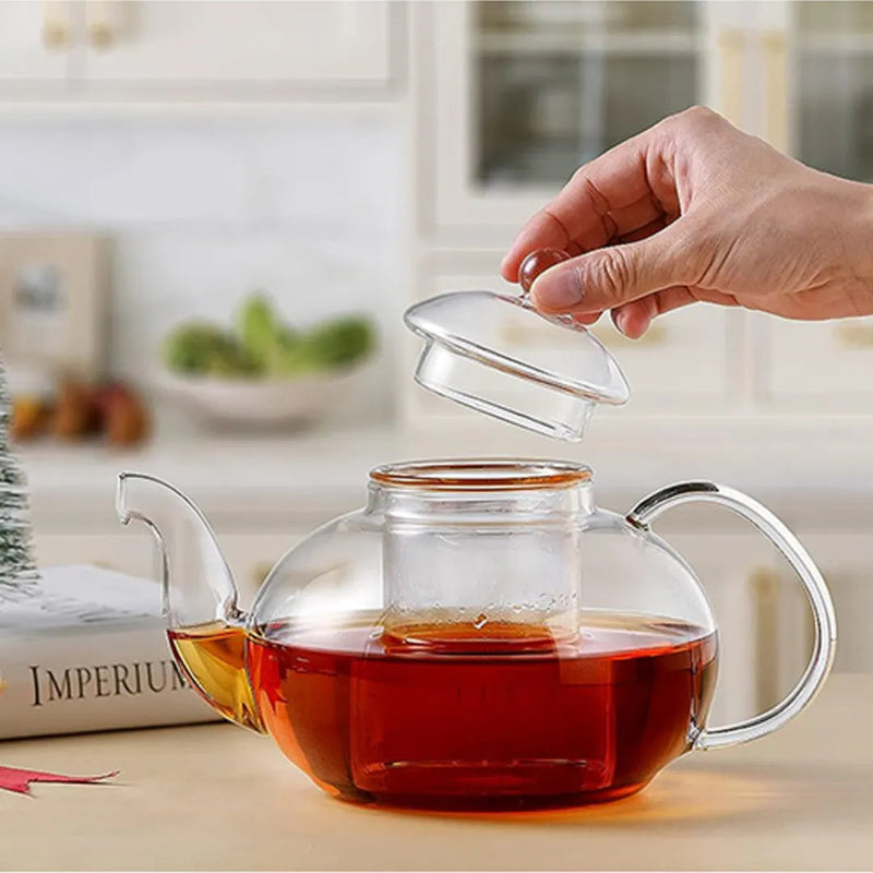 Chaleira de Vidro com Infusor Refratária - Casa Farfelle