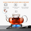 Chaleira de Vidro com Infusor Refratária - Casa Farfelle