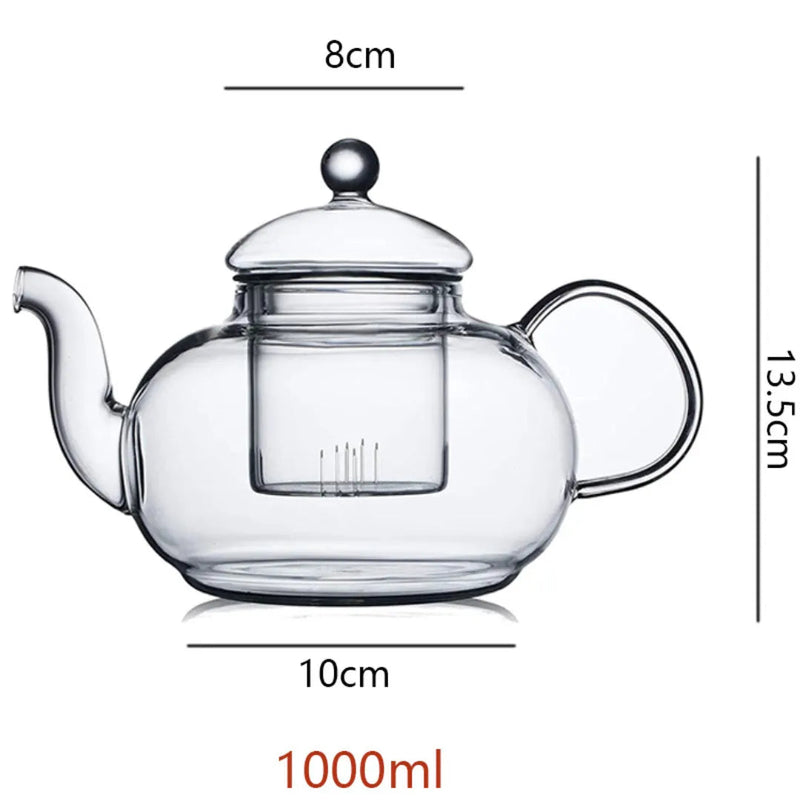 Chaleira de Vidro Com Infusor Refratária Casa Splêndida - Casa Farfelle