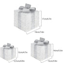 Conjunto 3 Caixas de Presente Natalina Iluminada com Laço - Casa Farfelle