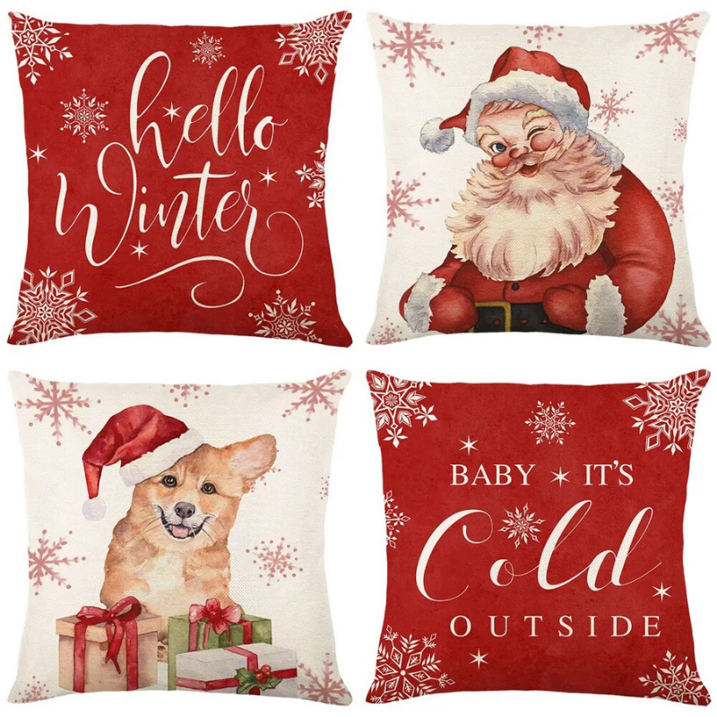 Conjunto 4 Capas Almofada de Natal - Casa Farfelle