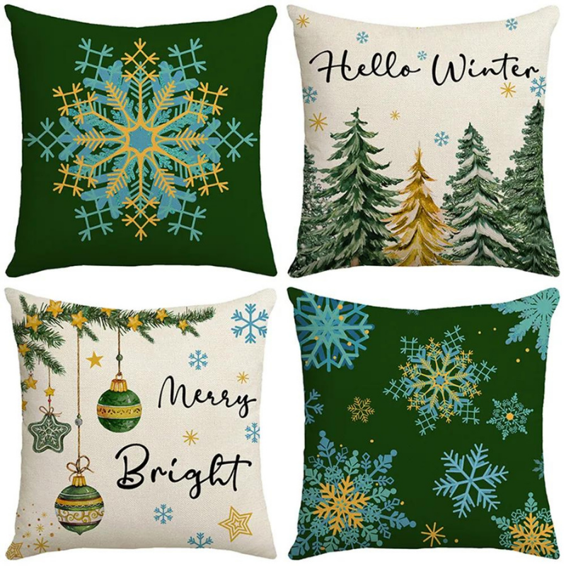 Conjunto 4 Capas Almofada de Natal - Casa Farfelle