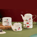 Conjunto de Chá Natalino em Cerâmica Produto de Natal 149 Casa Farfelle 