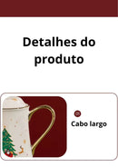 Conjunto de Chá Natalino em Cerâmica Produto de Natal 149 Casa Farfelle 