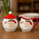 Conjunto de Porcelana de Natal 2 Peças Papai Noel Decorativo - Casa Farfelle