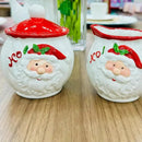 Conjunto de Porcelana de Natal 2 Peças Papai Noel Decorativo - Casa Farfelle