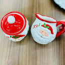 Conjunto de Porcelana de Natal 2 Peças Papai Noel Decorativo - Casa Farfelle