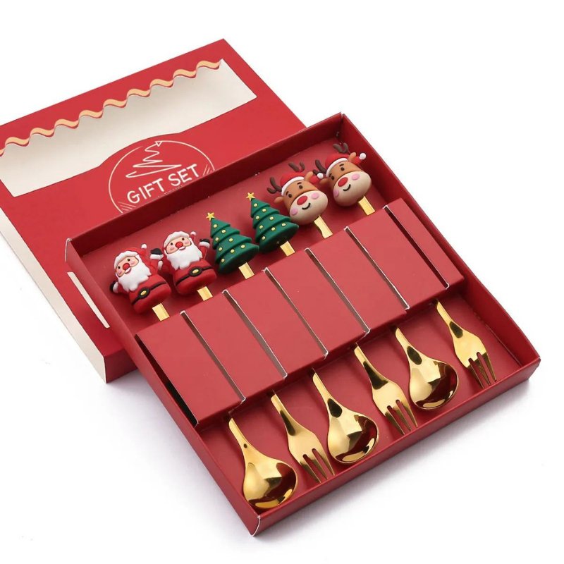 Conjunto de Talheres Decorativos Natal - Casa Farfelle