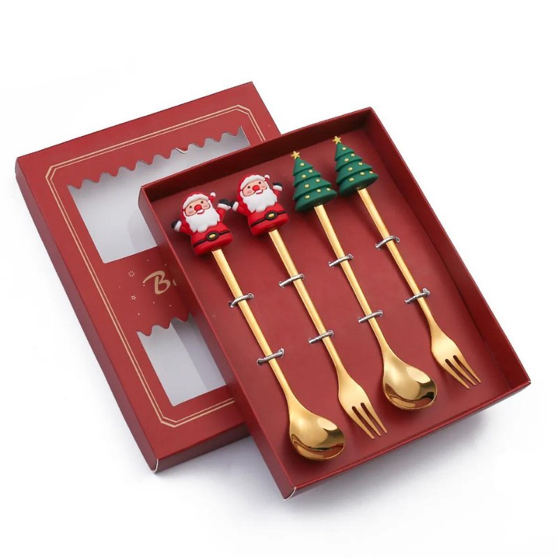 Conjunto de Talheres Decorativos Natal - Casa Farfelle