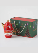 Conjunto Natalino de Bule e Caneca em Cerâmica