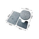 Jogo de Tapetes Banheiro Com 3 Peças