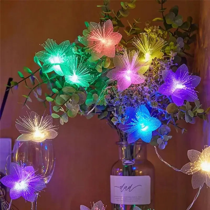 Cordão de Luz Decorativo Natal Flores - Casa Farfelle