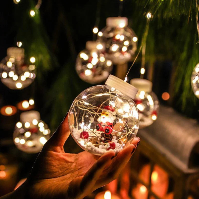 Cordão de Luzes Led Decorativas para Natal com Bolinhas Festivas Lenogue - Casa Farfelle