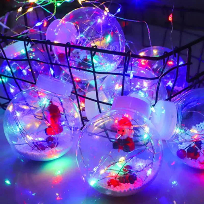 Cordão de Luzes Led Decorativas para Natal com Bolinhas Festivas Lenogue - Casa Farfelle