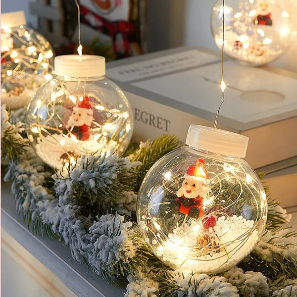 Cordão de Luzes Led Decorativas para Natal com Bolinhas Festivas Lenogue - Casa Farfelle
