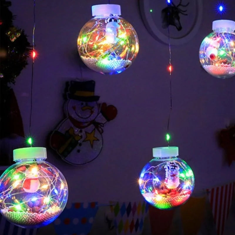 Cordão de Luzes Led Decorativas para Natal com Bolinhas Festivas Lenogue - Casa Farfelle