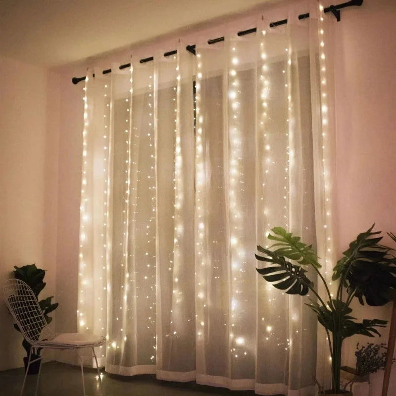 Cortina de Luzes Led Natalina para Decoração Lenogue - Casa Farfelle
