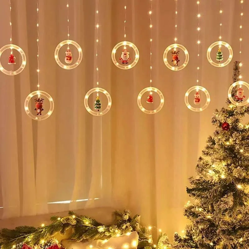Cortina de Luzes Led para Decoração de Natal Lenogue - Casa Farfelle