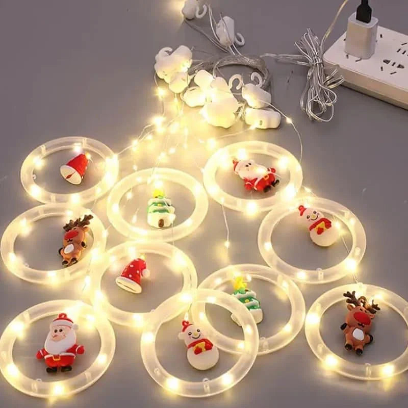 Cortina de Luzes Led para Decoração de Natal Lenogue - Casa Farfelle