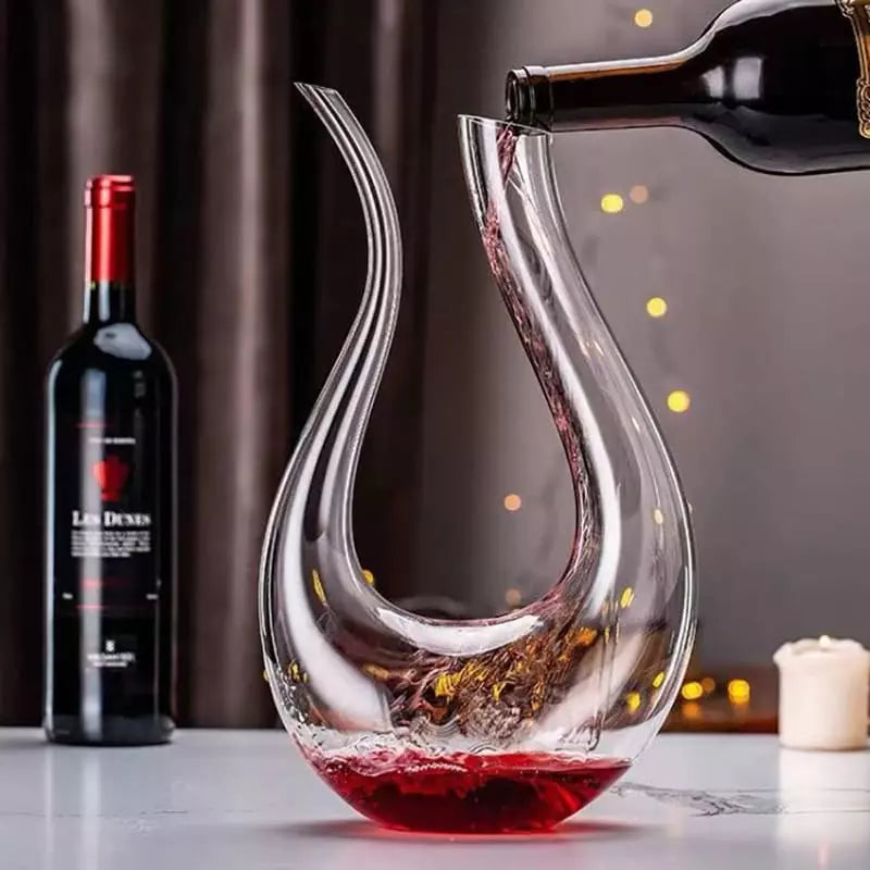 Decanter de Vinho Recipiente de Vidro Cisne Decantador Polihousi - Casa Farfelle