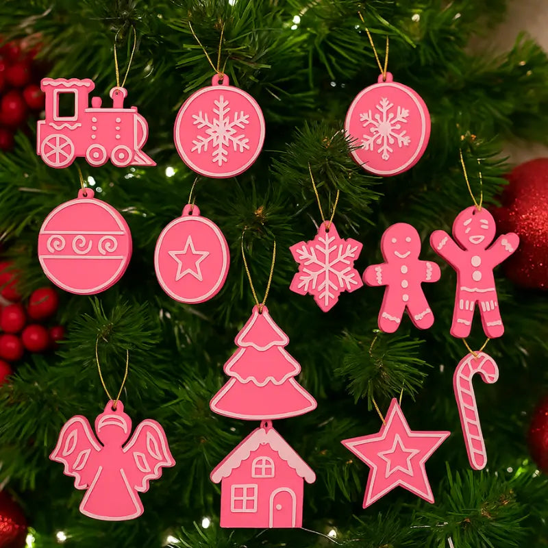 Decoração de Natal 13 peças Enfeites para Árvore - Casa Farfelle