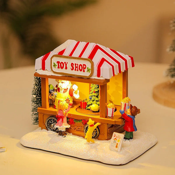 Decoração de Natal - Carrinho de Pipoca Musical - Casa Farfelle