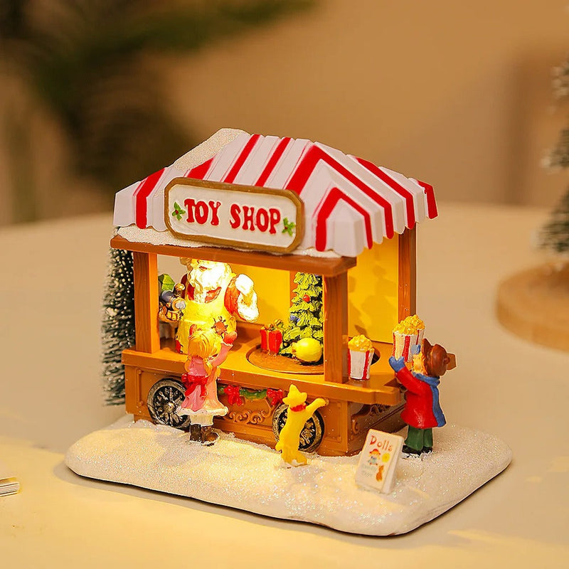 Decoração de Natal - Carrinho de Pipoca Musical - Casa Farfelle