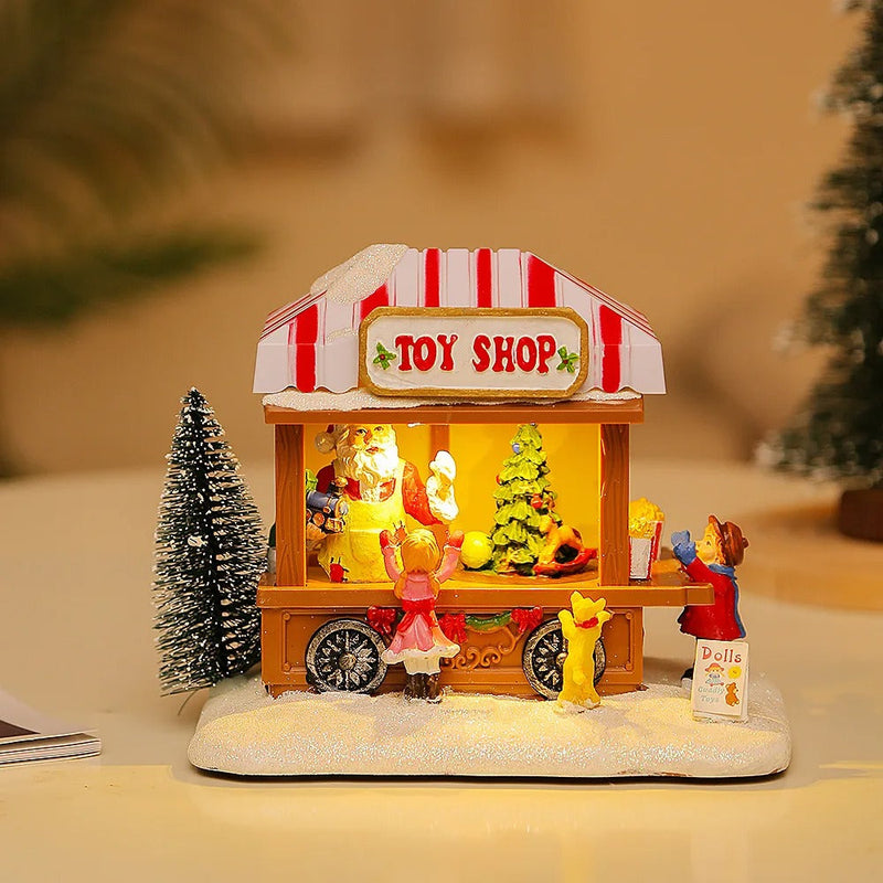 Decoração de Natal - Carrinho de Pipoca Musical - Casa Farfelle