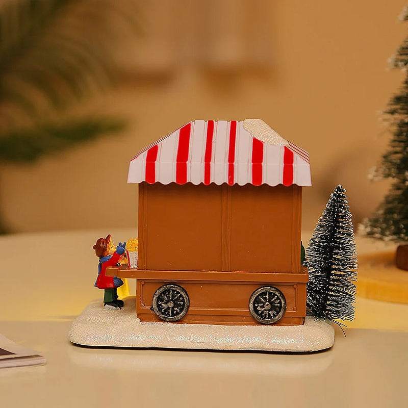 Decoração de Natal - Carrinho de Pipoca Musical - Casa Farfelle