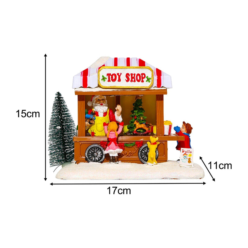 Decoração de Natal - Carrinho de Pipoca Musical - Casa Farfelle