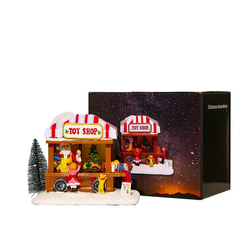 Decoração de Natal - Carrinho de Pipoca Musical - Casa Farfelle