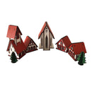 Decoração de Natal Vila de casas 5 peças - Casa Farfelle