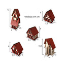 Decoração de Natal Vila de casas 5 peças - Casa Farfelle