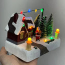 Decoração de Natal Vila do Papai Noel Musical com Luz - Casa Farfelle