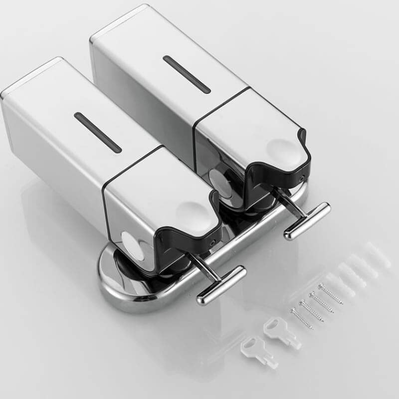 Dispenser de Sabonete Líquido Shampoo Condicionador Quadrado Polihousi - Casa Farfelle