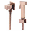 Ducha Higiênica De Banheiro Luxo Quadrada Metal Rose Gold - Casa Farfelle