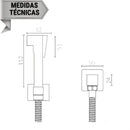 Ducha Higiênica De Banheiro Luxo Quadrada Metal Rose Gold - Casa Farfelle