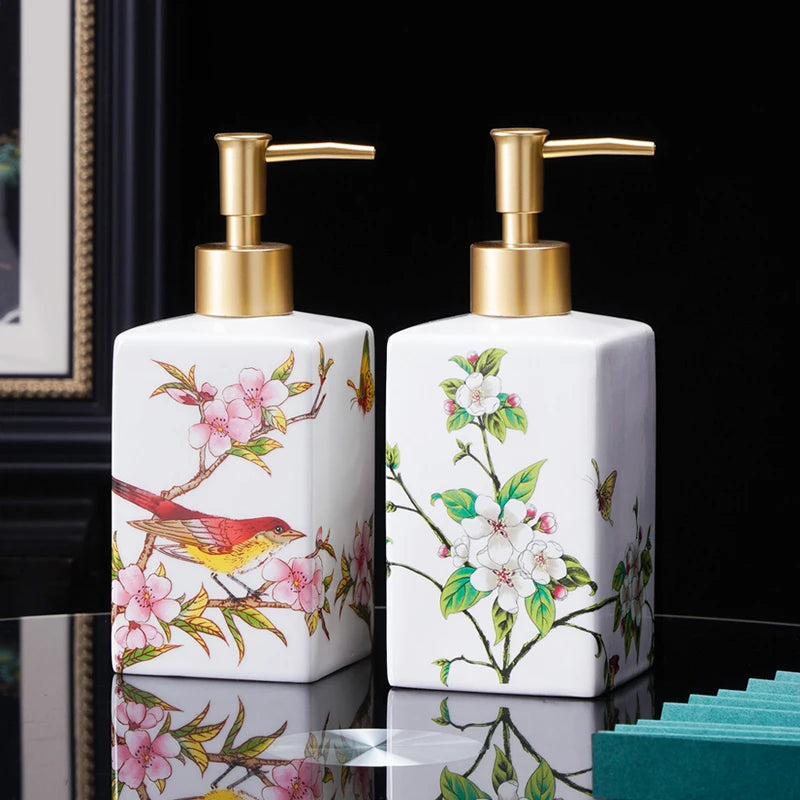 Elegante Dispensador de Sabão Cerâmico 450ml - Casa Farfelle