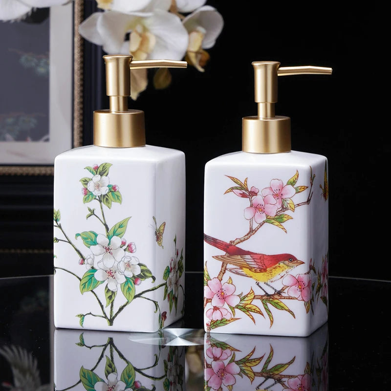 Elegante Dispensador de Sabão Cerâmico 450ml - Casa Farfelle