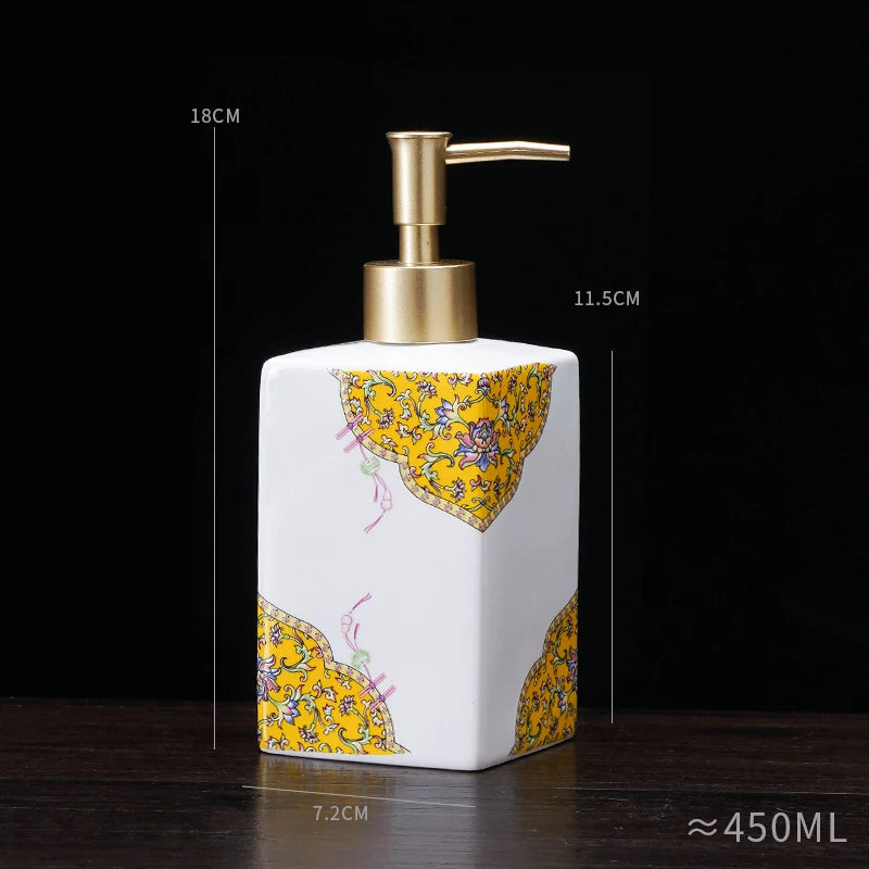 Elegante Dispensador de Sabão Cerâmico 450ml - Casa Farfelle